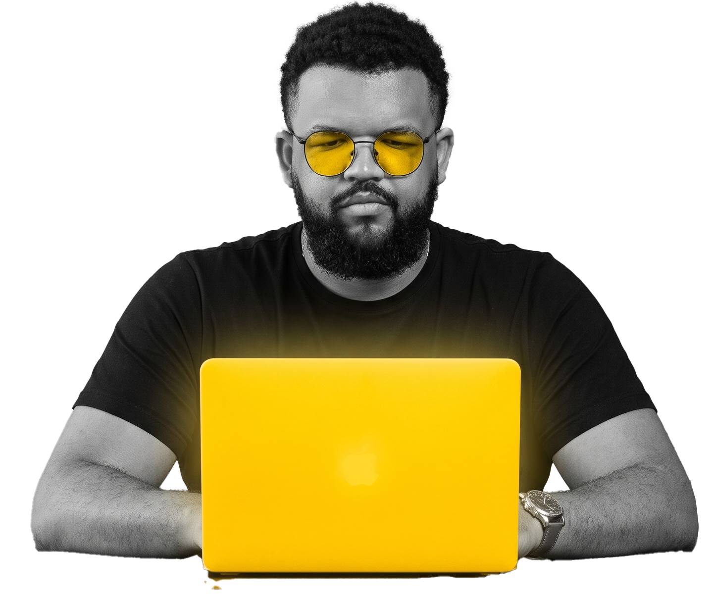 Profissional utilizando tecnologia e inteligência artificial